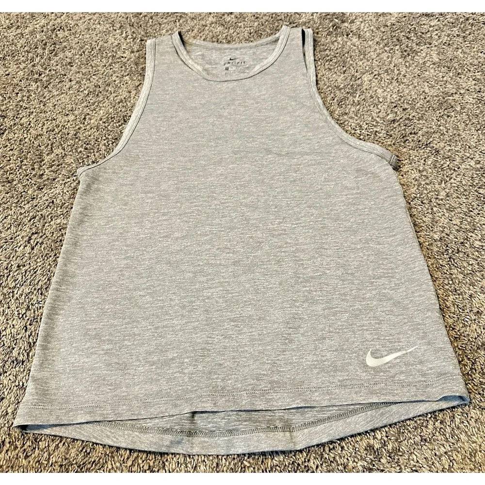 LADIES NIKE DRI-FIT LIGHT GRAY TANK TOP SIZE XS